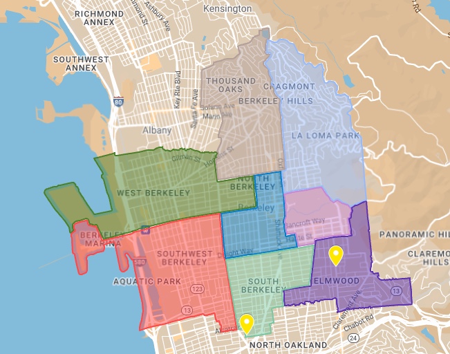 2025 Berkeley gunfire map: 2 shootings reported over long weekend